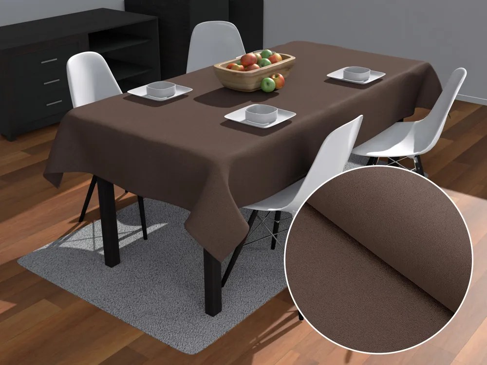 Biante Dekoračný obdĺžnikový obrus BKS-409 Čokoládovo hnedý 140x180 cm