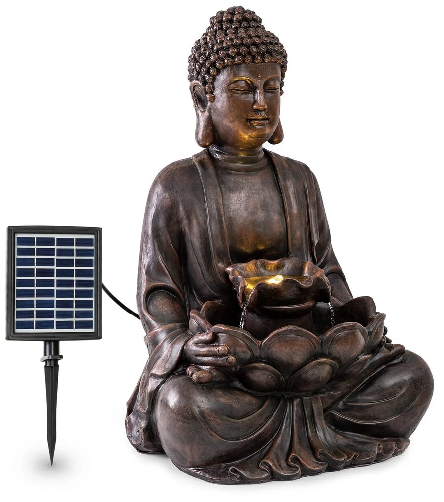Blumfeldt Dharma, solárna fontána, LED, 48 × 72 × 41 cm (Š × V × H), polyresin