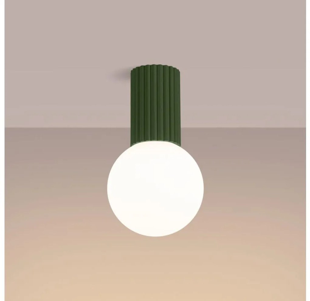 Sollux SL.1723 - Kúpeľňové stropné svietidlo HALO 1xG9/8W/230V IP44 zelená