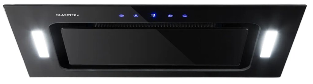 Klarstein Hektor, digestor, 52 cm, vstavaný, 467 m³/h, LED, dotykové ovládanie, sklo, čierny