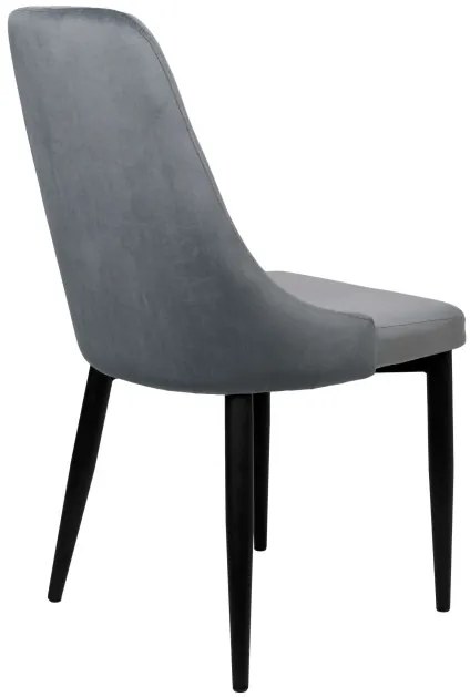 Jedálenská stolička LORIENT zamatová, grafitová