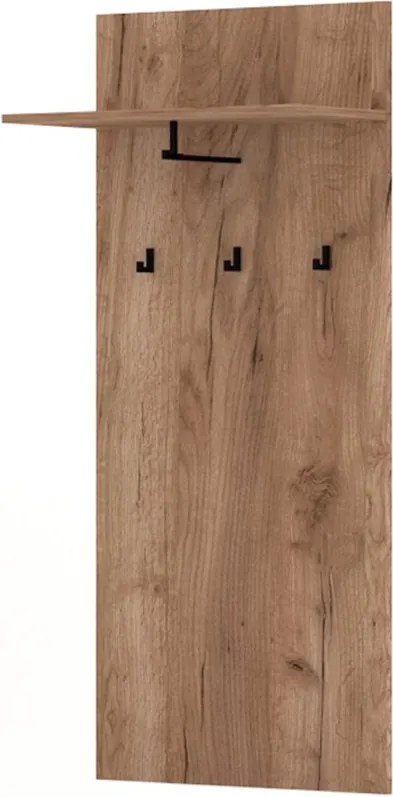 Nástenný predsieňový vešiak Bilbao 63,4 cm dub Remeselný Tabak