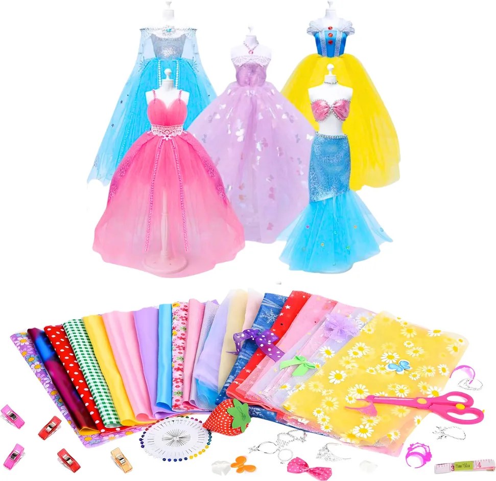 LEAN Toys DIY Kreatívna sada Šitie oblečenia pre bábiky
