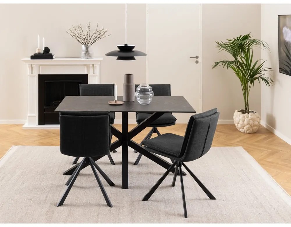 Tmavosivá jedálenská stolička Flynn – Actona