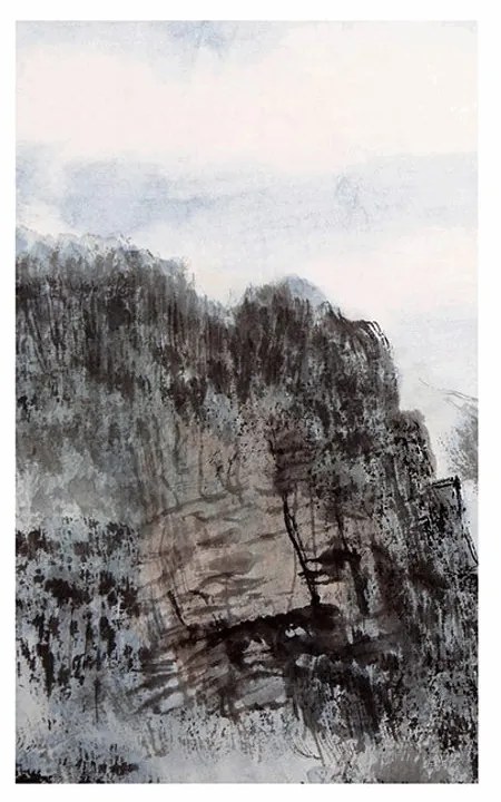 Plagát s paspartou maľba krajiny - 30x45 black