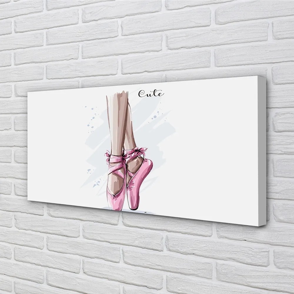 Obraz canvas ružové baletné topánky 125x50 cm