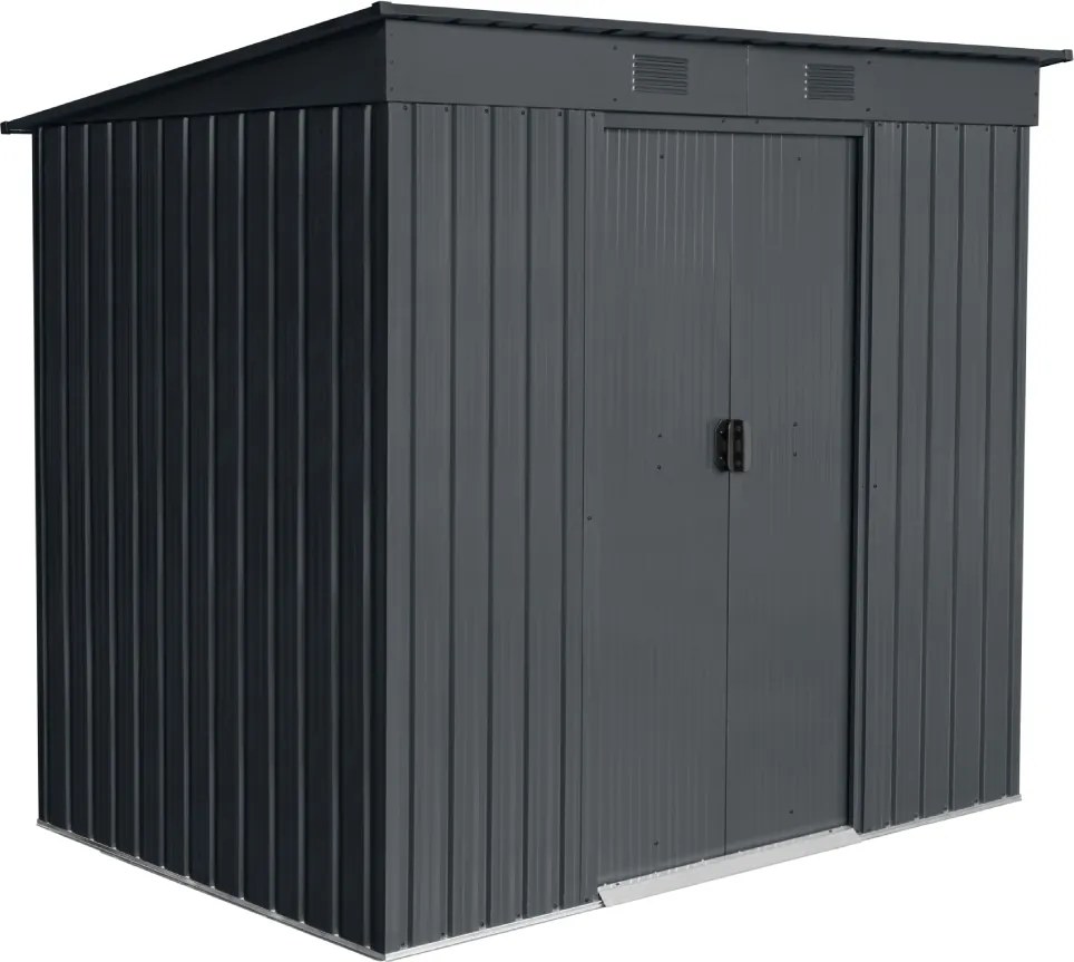 Záhradný domček BestBerg ZD-67A / 4,3 m² / 197 × 217 × 202 cm / antracitový