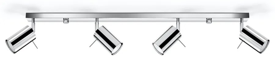 Stropné svietidlo v striebornej farbe Sollux Etna 4L