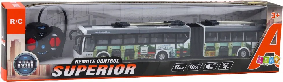 LEAN Toys Mestský trolejbus diaľkovo ovládané RC svetlá verejná doprava