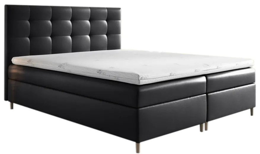 Čalúnená posteľ boxspring MARIANA + úložný prostor + vrchný matrac - madryt 9100 / 200x200