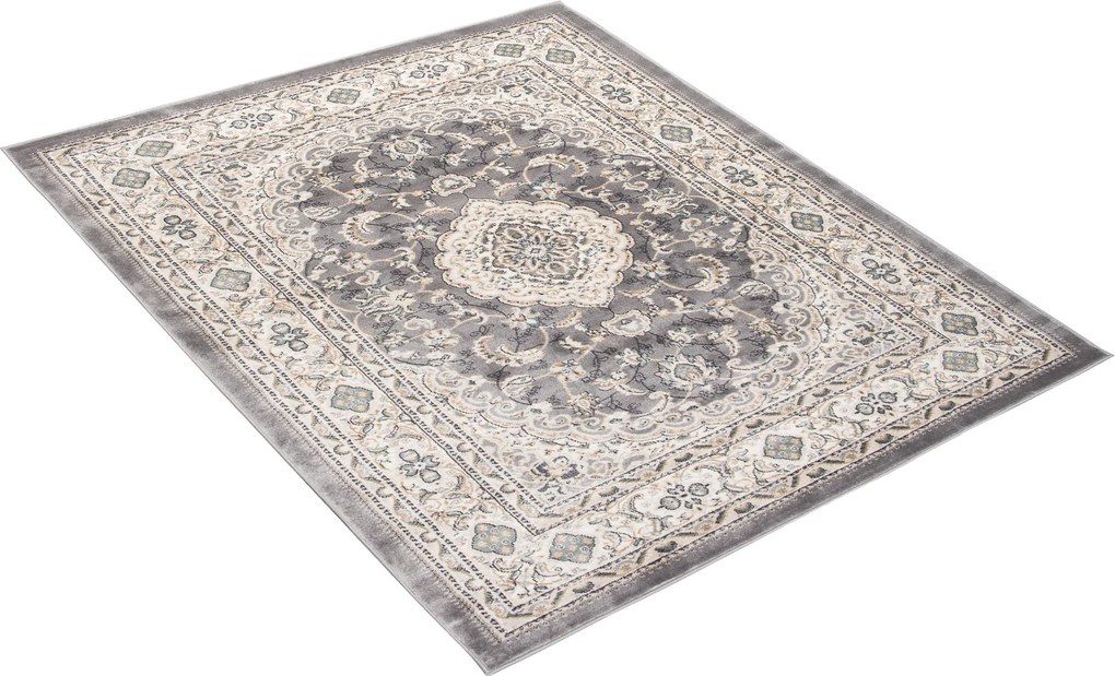 Koberec Dubai CHU 6956A – sivý obdĺžnikový koberec z polypropylénu Rozmer: 80x150 cm