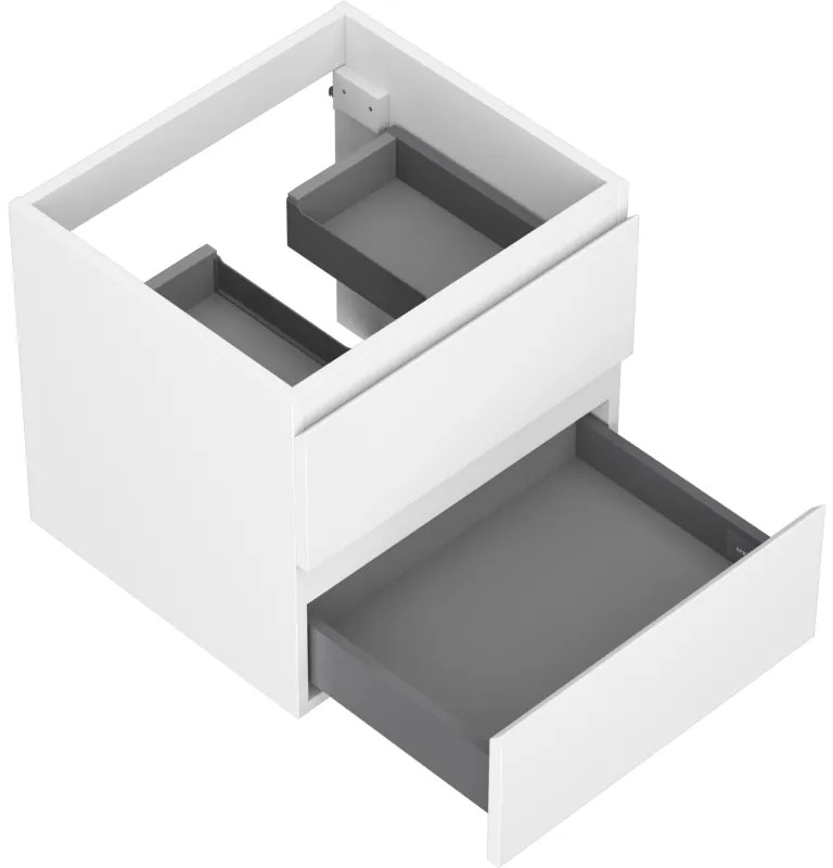 Mexen Orio, kúpeľňová skrinka 50 cm, 2 zásuvky, biela matná, 91A10-05047-2-BFF01