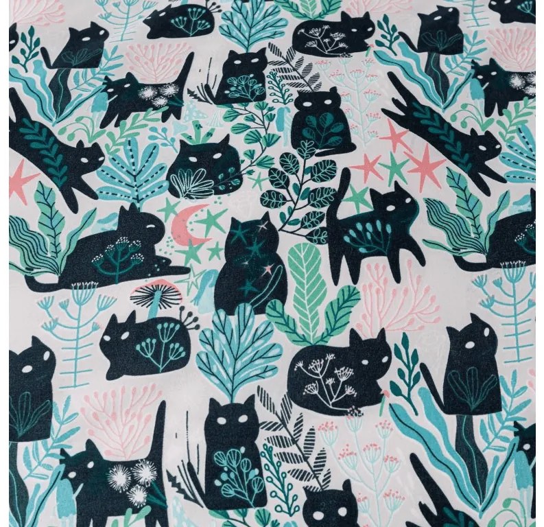 Obliečky z mikrovlákna CREEPY CATS farebné Rozmer obliečky: 2 ks 70 x 90 cm | 200 x 220 cm