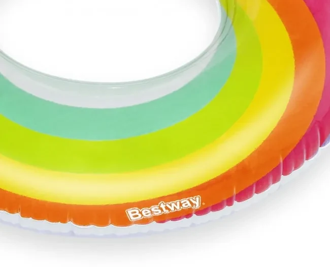 Nafukovacie koleso Bestway 43647 s operadlom, dúha 107 cm