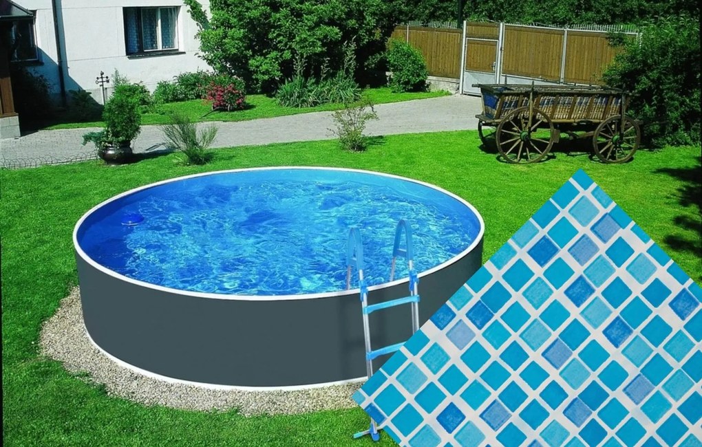 Planet Pool 30768 Náhradná bazénová fólia Mosaic pre bazén Ø 4,6 x 1,2 m