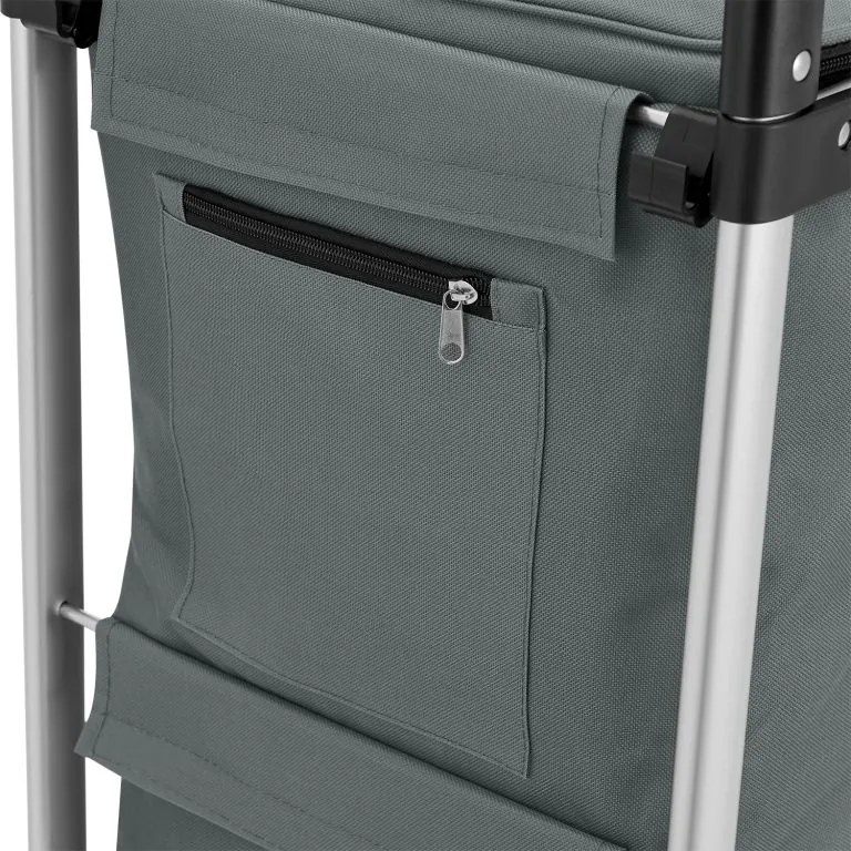 Nákupný vozík 3 v 1 – objem 56 l, sivý