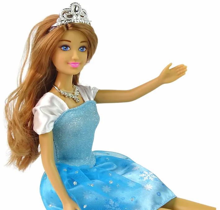 Lean Toys Bábika Anlily – Princezná v modrých šatách
