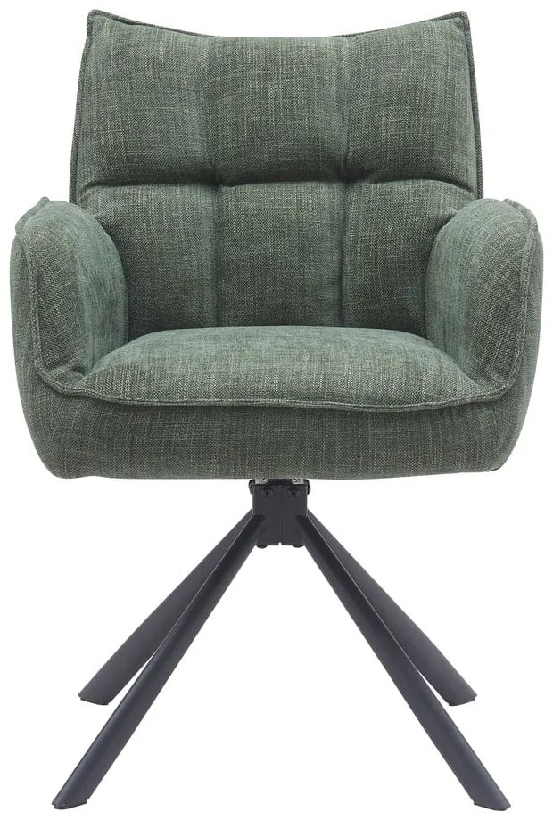 Zelené čalúnené jedálenské kreslá v súprave 2 ks Marilla – Unique Furniture