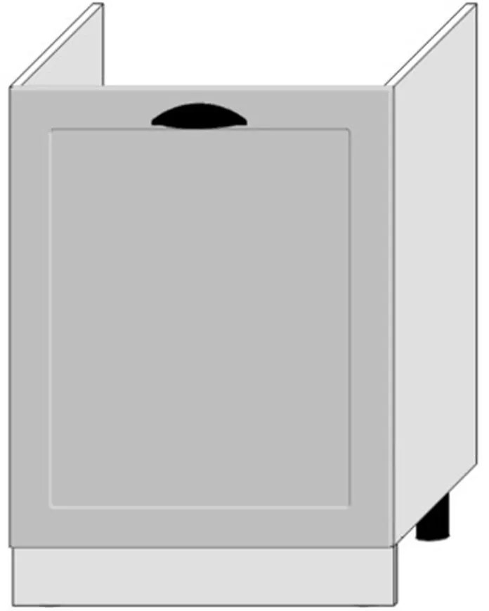 Kuchynská skrinka Adele D60zl Pl Šedá Mat/Biely