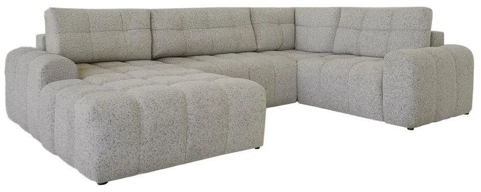 Svetlohnedá rozkladacia modulárna rohová pohovka s úložným priestorom (pravý roh) Lulu – Miuform