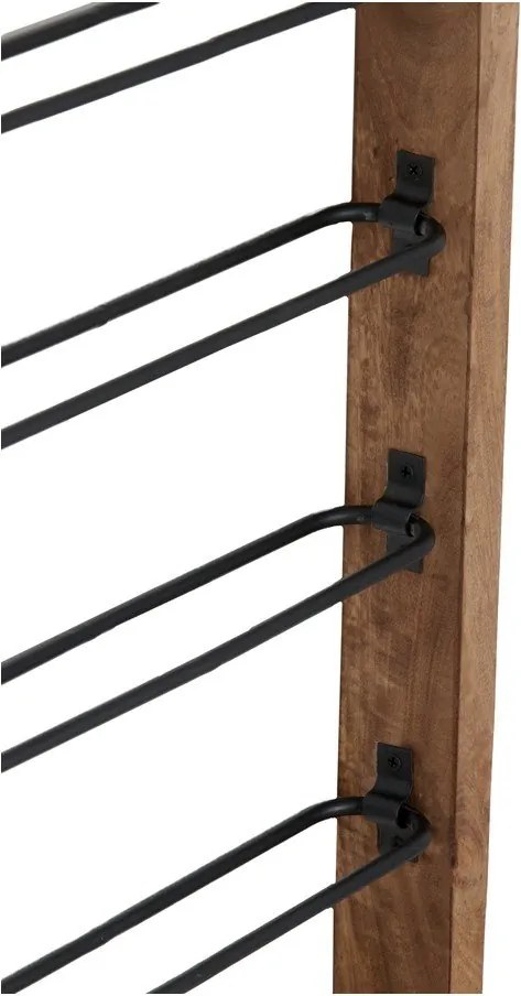 Hnedý nástenný regál na 6 fliaš vína Sorrento – Light &amp; Living