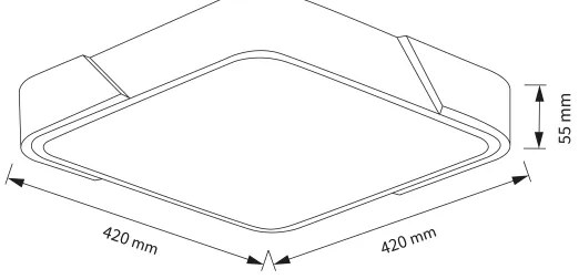 Brilagi - stmievateľné LED svietidlo PILANA LED/48W/230V dub/biela 42x42 cm + diaľkový ovládač