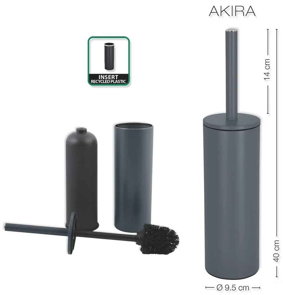 Spirella WC kefa Akira, matná sivá