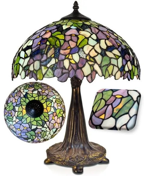 Lampa do obývačky Tiffany Ø36*46 kolekcia AMAZONIT