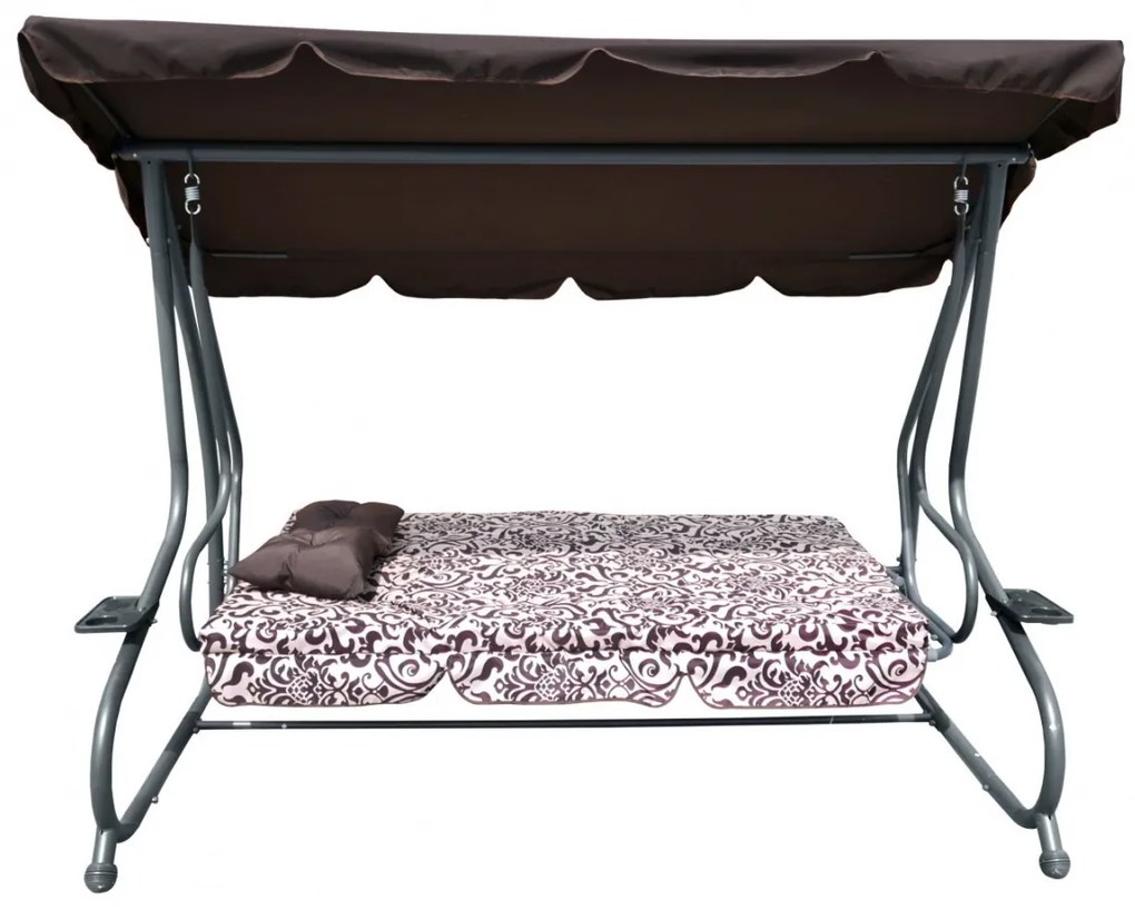 Záhradná hojdačka RAMIZ 8011 - hnedá so vzorom