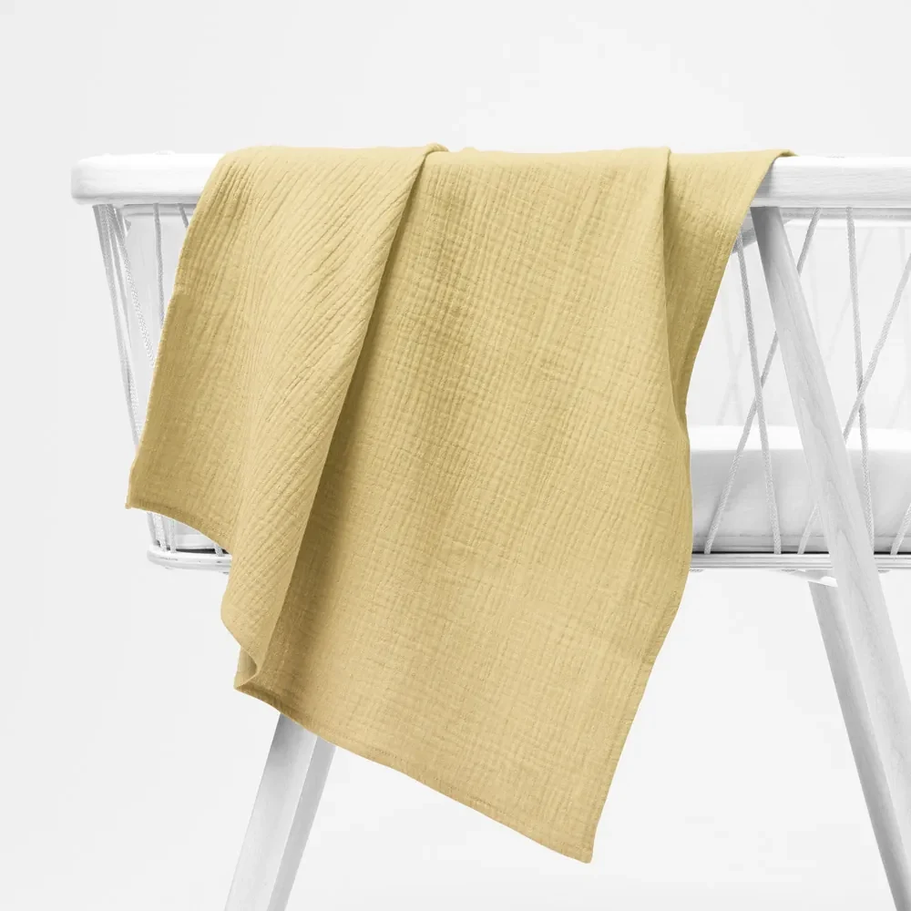 Biante Mušelínová plienka/dečka Nature MSN-003 Pastelovo žltá - ZVÝHODNENÁ SADA 3 KS 70x70 cm - Sada 3 ks