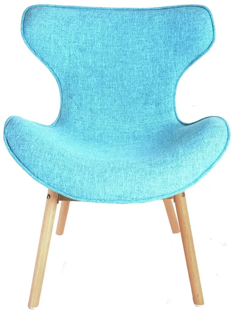 Tutumi Tutumi, drevené kreslo Fox 50x55x83cm Y-717, tyrkysová, KRZ-09004