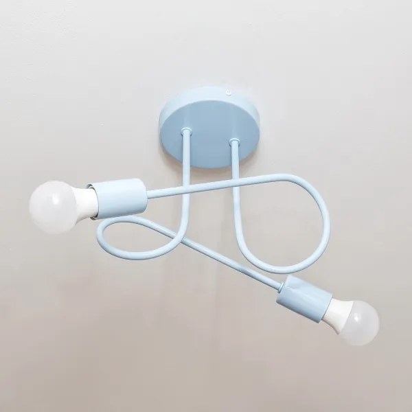 Prisadený luster OXFORD 2xE27/15W/230V modrá