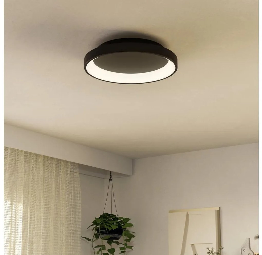 Eglo 901251 - LED Stmievateľné stropné svietidlo LORETELLO LED/12W/230V čierna + DO EG901251