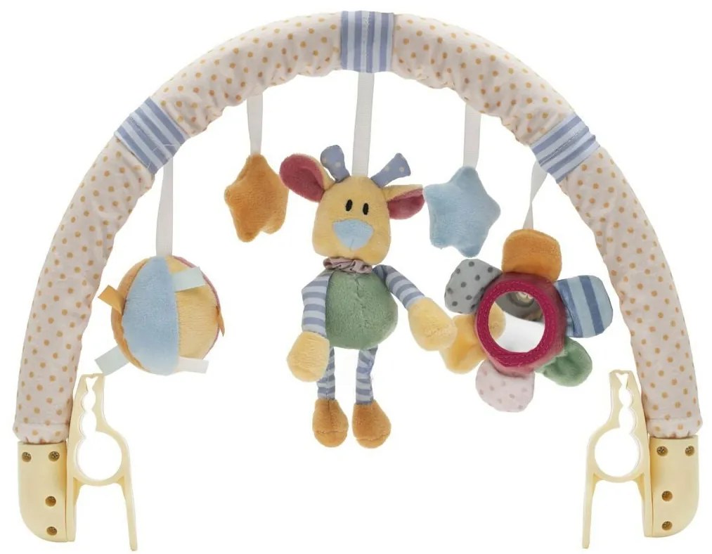 Baby Mix Hračka na kočík Kvety, medvedík a hviezdičky, 80 cm