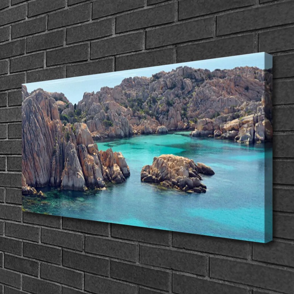 Obraz Canvas Záliv skaly more krajina 140x70 cm