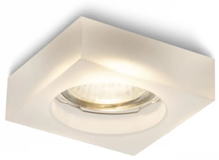 BIANCA SQ | Zápustné sklenené LED svietidlo Farba: Satinované sklo
