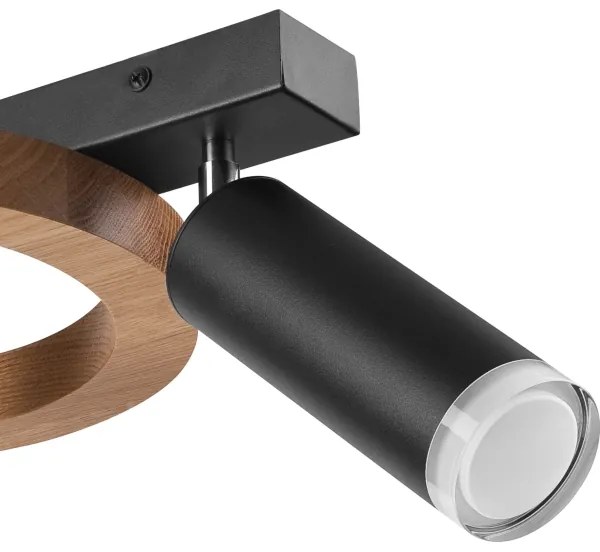 Bodové svietidlo OTIS 1xG9/5W/230V + 1xE27/15W/230V dub