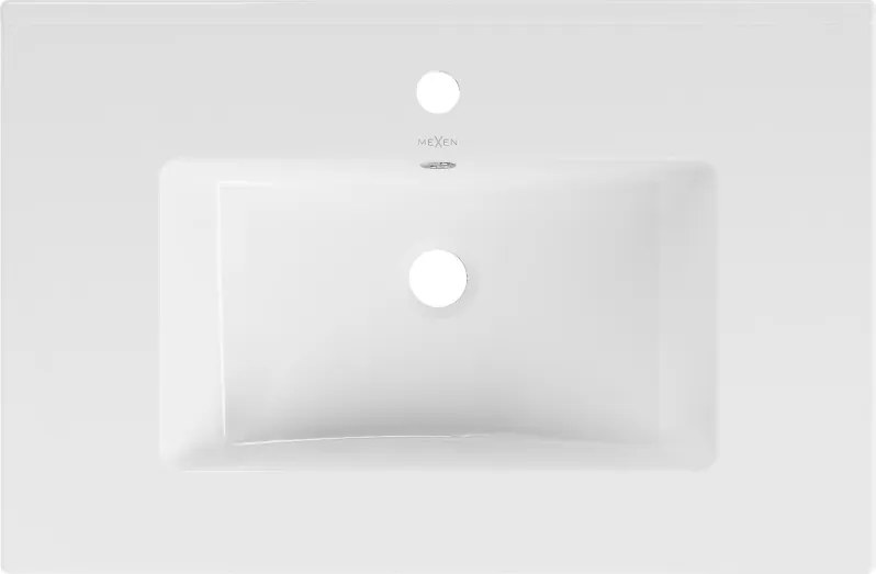 Mexen Atena, umývadlo na zapustenie do dosky 71 x 46 cm, biela, 25017000