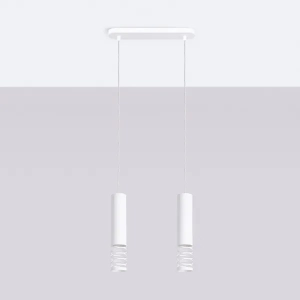 Sollux SL.1687 - Luster na lanku LAMI 2xGU10/10W/230V biela