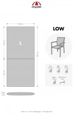 Doppler LIVING 2930 nízky - set 4 ks - podušky na stoličku a kreslo so zipsom