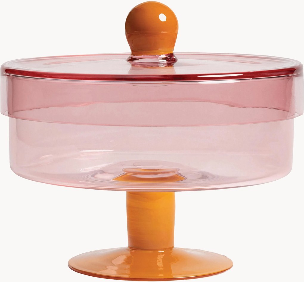 Ručne vyrobená sklenená úložná dóza Duo