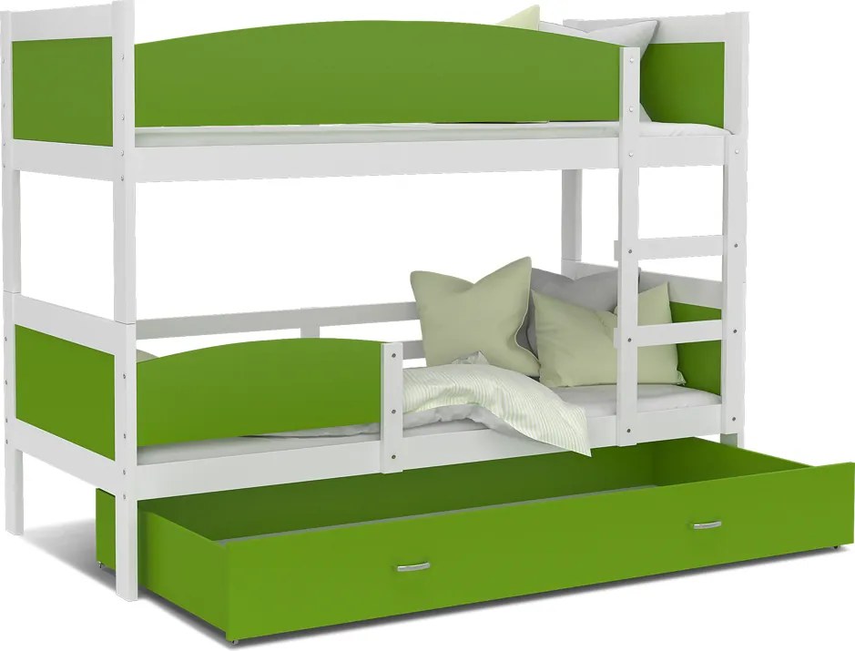 GL Swing 2 poschodová posteľ 190x80 Farba: Zelená