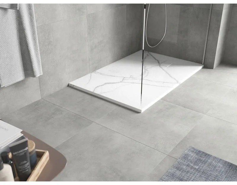 Mexen Hugo, obdĺžniková sprchová vanička SMC 120 x 90 cm, biely kameň, 42159012