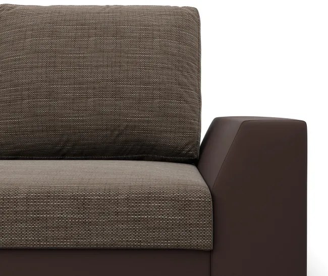 Rohová rozkladacia sedačka LUGO cappuccino / hnedá