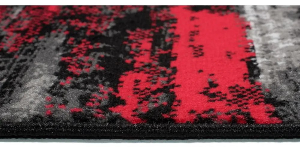 Kusový koberec PP Prince čierno červený 300x400cm