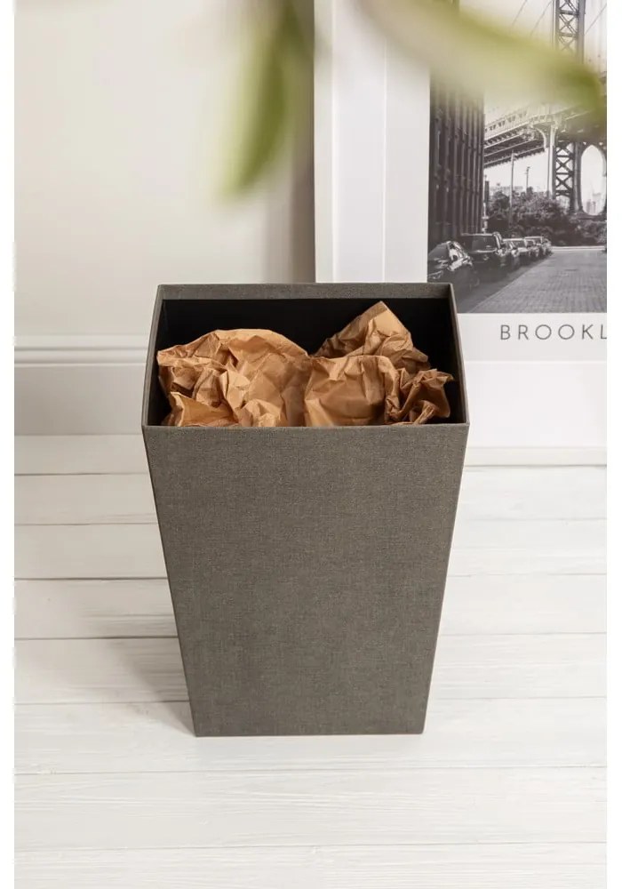 Sivý kancelársky odpadkový kôš Sofia Canvas Paper Laminate – Bigso
