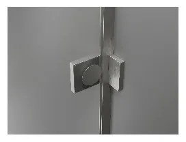 Mexen Lunar T, výklopný ľavý sprchový kút 125 x 110 cm, 8mm číre sklo, oceľový profil, 834T-125-110-97-00-L