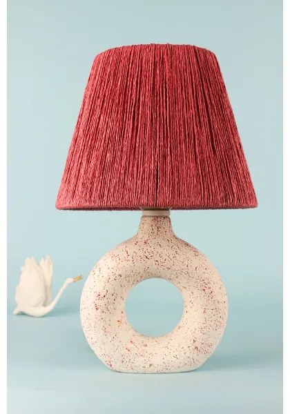 Stolná lampa 1xE27/40W/230V biela/červená