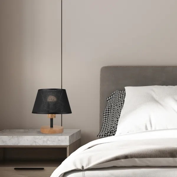 Brilagi - LED Stolná lampa ANTHONY 1xE14/40W/230V dub/čierna