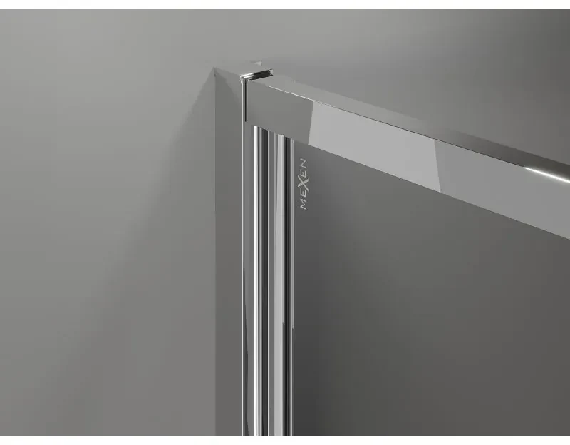 Mexen Exo, sprchovací kút s krídlovými dverami 80 x 95 cm, 6mm číre sklo, chrómový profil, 814-080-095-01-00